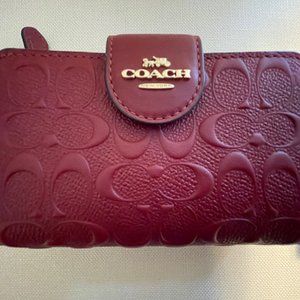 NWT Coach Red Leather Wallet